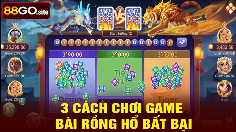 3 cách chơi game bài Rồng Hổ bất bại