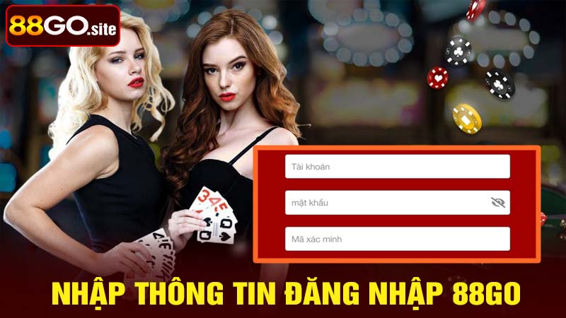 Nhập các thông tin đăng nhập 88go