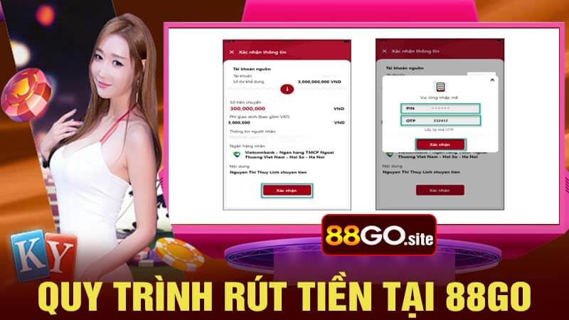 Quy trình rút tiền nhanh gọn